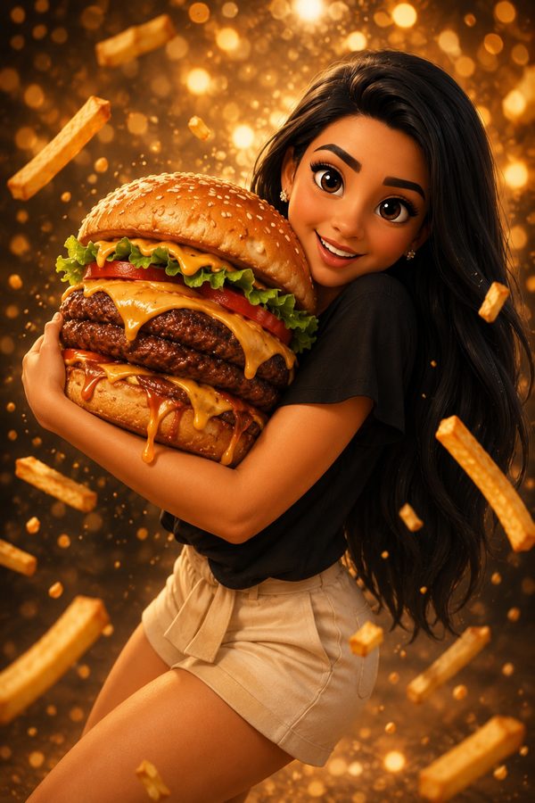 Personaje en escena divertida